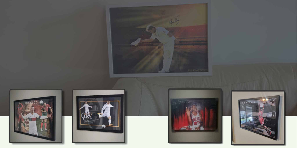 Framed Sport Art: Jordan & Ronaldo Sports Cave.