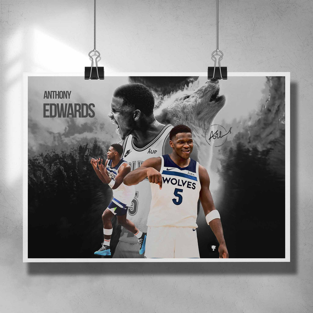 Anthony Edwards Poster from the Minnesota Timberwolves.