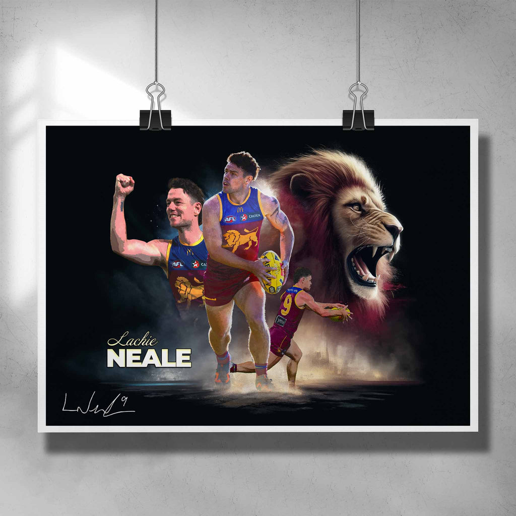 Lachie Neale Brisbane Lions Poster by Sports Cave.