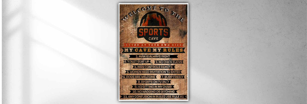 Free Man Cave Poster with all orders EOFYS!